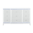 Global Furniture USA Alina White Wooden 9-Drawer Dresser with LED