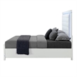 Global Furniture USA Alina White Wooden Tufted Full Bed with LED