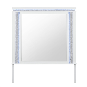 Alina Sleek White Wooden Large Scale Mirror with LED