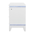 Alina White Wooden 2-Drawer Nightstand with LED and USB