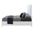 Global Furniture USA Alina White Wooden Tufted Queen Bed with LED