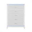 Global Furniture USA Alina White Wooden Tufted King Bedroom Set with LED