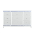Global Furniture USA Alina White Wooden Tufted King Bedroom Set with LED
