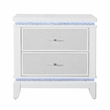 Global Furniture USA Alina White Wooden Tufted King Bedroom Set with LED