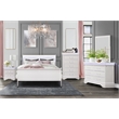 Global Furniture USA Charlie White Full Bedroom Set LED Accent and Acrylic