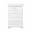 Global Furniture USA Charlie White Full Bedroom Set LED Accent and Acrylic