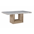 Global Furniture USA D02DT Natural Faux Marble Top Dining Table