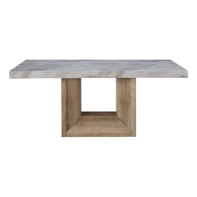 Global Furniture USA D02DT Natural Faux Marble Top Dining Table