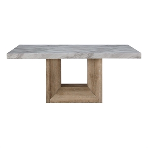 Global Furniture USA D02DT Natural Faux Marble Top Dining Table