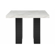 Global Furniture USA D04 White Marble Top + 4 D04 Bar Stool Black