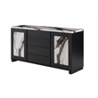 Global Furniture USA D12 Black Faux Marble Top Buffet