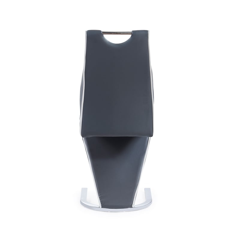 Global Furniture USA D1628 Clear Glass Top Dining Table + 4pc D4127 Gray Chairs