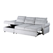 U0301 Gray Chenille Fabric Power Sofa Bed with USB