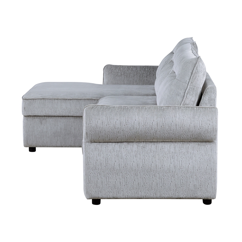 U0301 Gray Chenille Fabric Power Sofa Bed with USB
