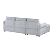 U0301 Gray Chenille Fabric Power Sofa Bed with USB
