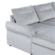U0301 Gray Chenille Fabric Power Sofa Bed with USB