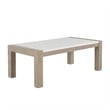 Natural Wood Finish Block Legs T1321 Coffee Table