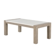Natural Wood Finish Block Legs T1321 Coffee Table