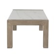 Natural Wood Finish Block Legs T1321 Coffee Table