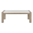 Natural Wood Finish Block Legs T1321 Coffee Table