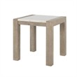 Natural Wood Finish T1321 Block Legs End Table