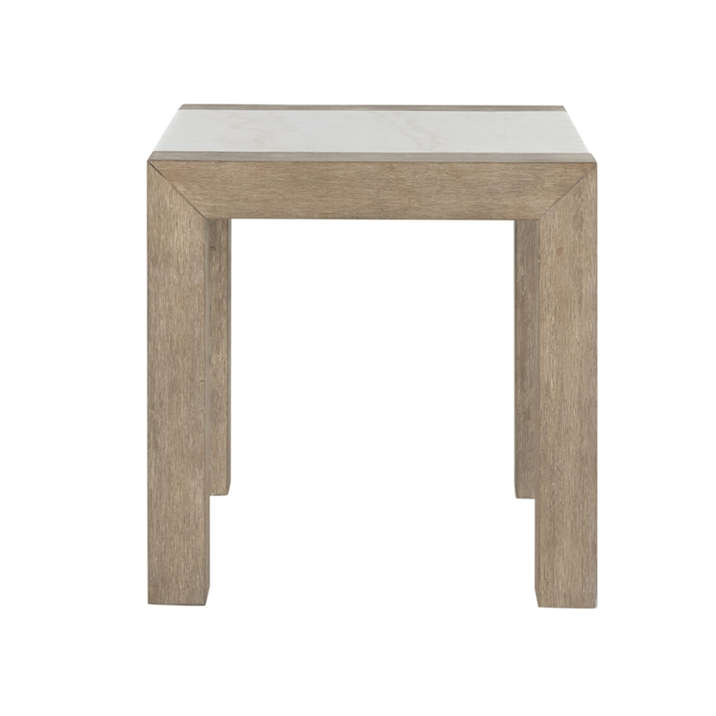Natural Wood Finish T1321 Block Legs End Table