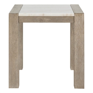 Natural Wood Finish T1321 Block Legs End Table