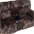 6028 Brown Extra Soft Console Reclining Loveseat