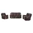 6028 Brown 3PC Reclining Sofa-Loveseat-Glider Recliner