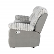 U6028 Gray Extra Soft Console Reclining Loveseat