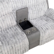 U6028 Gray Extra Soft Console Reclining Loveseat