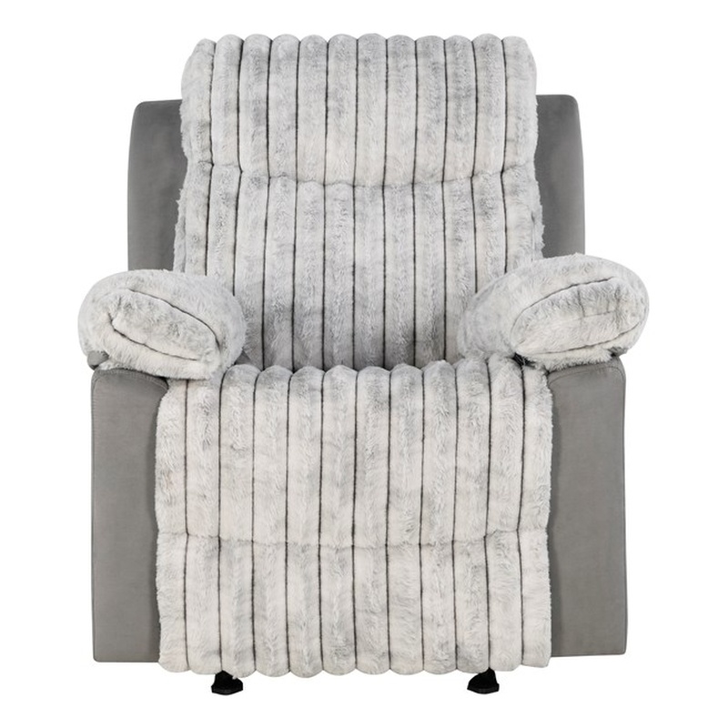 U6028 Gray Extra Soft and Padded Glider Recliner