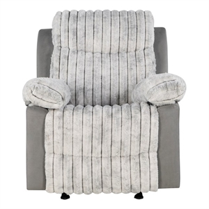 u6028 gray extra soft and padded glider recliner
