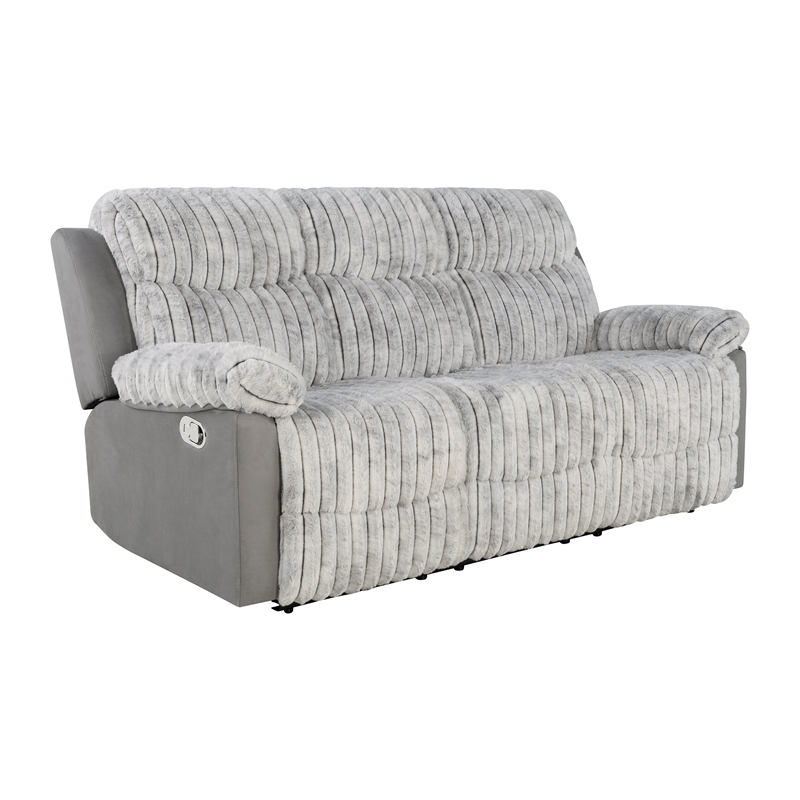 U6028 Gray Extra Soft and Padded Reclining Sofa