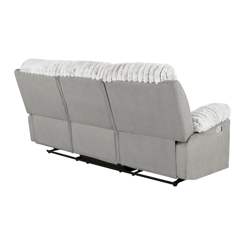 U6028 Gray Extra Soft and Padded Reclining Sofa