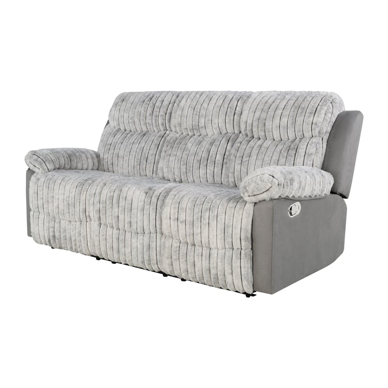 U6028 Gray Extra Soft and Padded Reclining Sofa