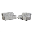 U6028 Gray 2PC Reclining Sofa and Loveseat