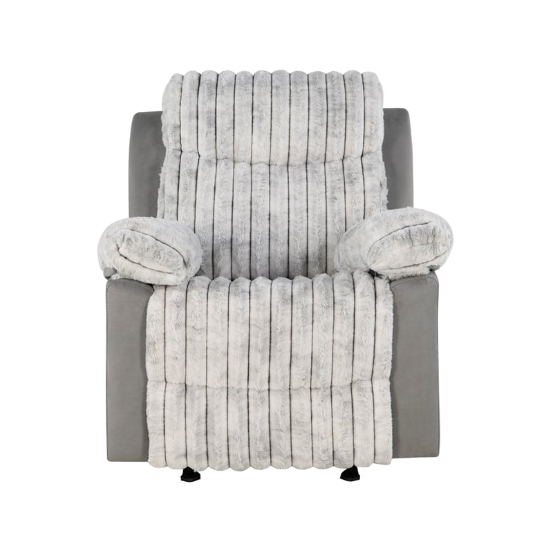 U6028 Gray 3PC Raclining Sofa-Loveseat and Recliner Set