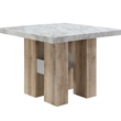 D04 Natural Pedestal Base Wood Bar Table