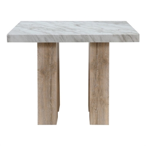 D04 Natural Pedestal Base Wood Bar Table