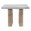 D04 Natural Pedestal Base Wood Bar Table