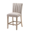 D8685 Beige Polyester Blend 2PK Bar Stool Set