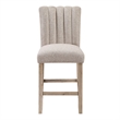 D8685 Beige Polyester Blend 2PK Bar Stool Set