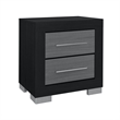 Emma Black-Gray Wood Nightstand