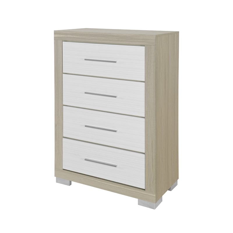 Emma Natural and White Wood Chest