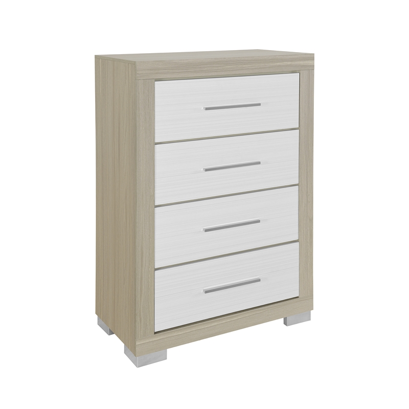 Emma Natural and White Wood Chest