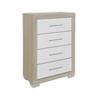 Emma Natural and White Wood Chest