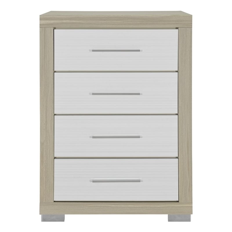 Emma Natural and White Wood Chest