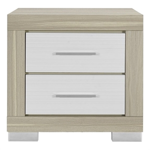 Emma Natural-White Wood NIghtstand