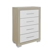 Emma Natural-White Wood Full 5PC Bedroom Set